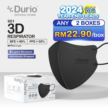 Durio 901A 3D Respirator - Black 40's